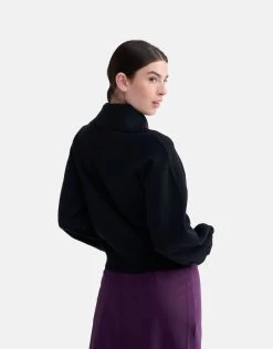 Grote Kraag Trui Zwart -Kleding Verkoop 05 1098128 10