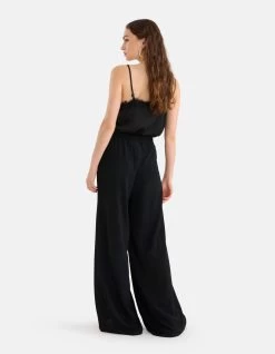 Satijnen Lace Top Zwart -Kleding Verkoop 05 1098224 10