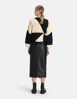 Vegan Leren Midi Rok Zwart -Kleding Verkoop 05 1098959 10