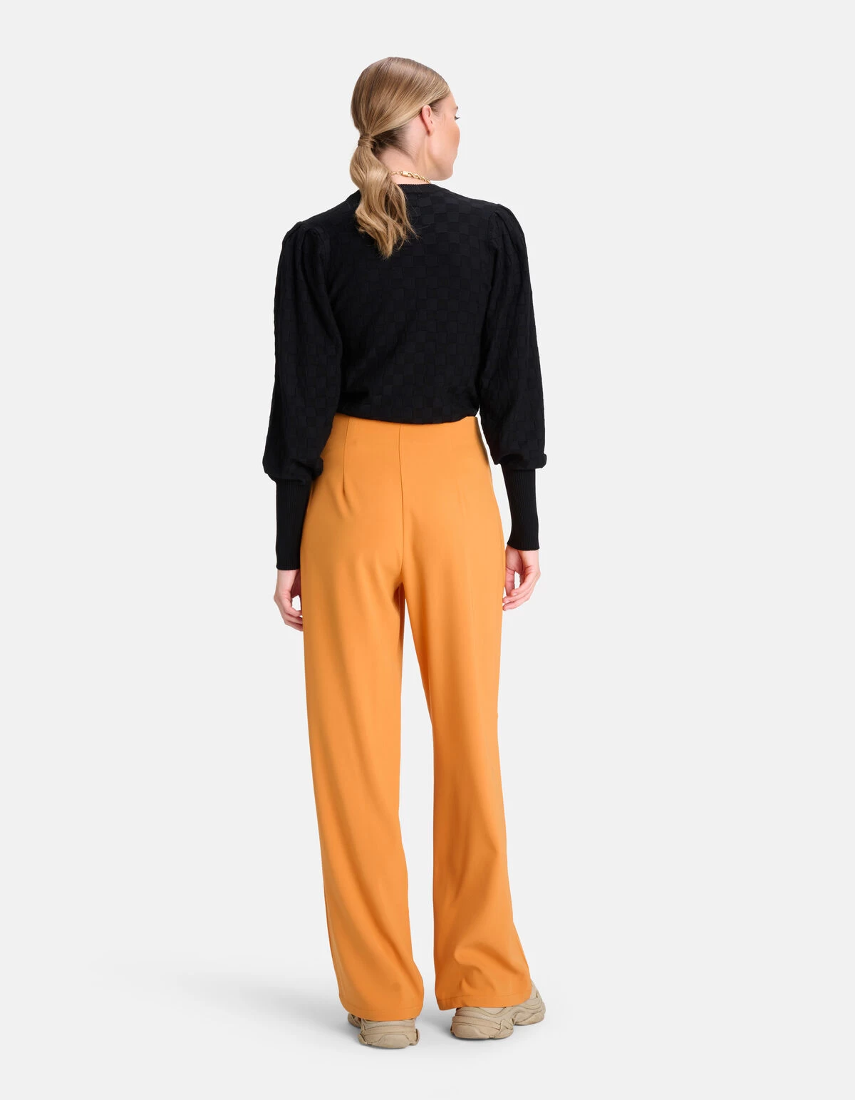 Wide Leg Pantalon Oranje 3 Wide Leg Pantalon Oranje - Afbeelding 3