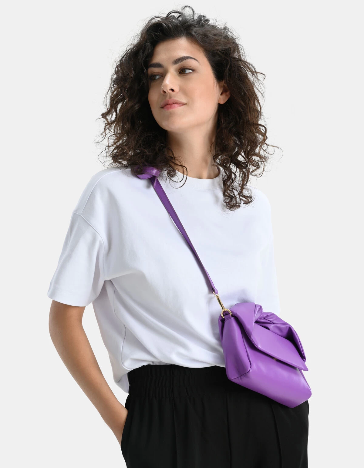 Small Twisted Tas Paars 3 Small Twisted Tas Paars - Afbeelding 3