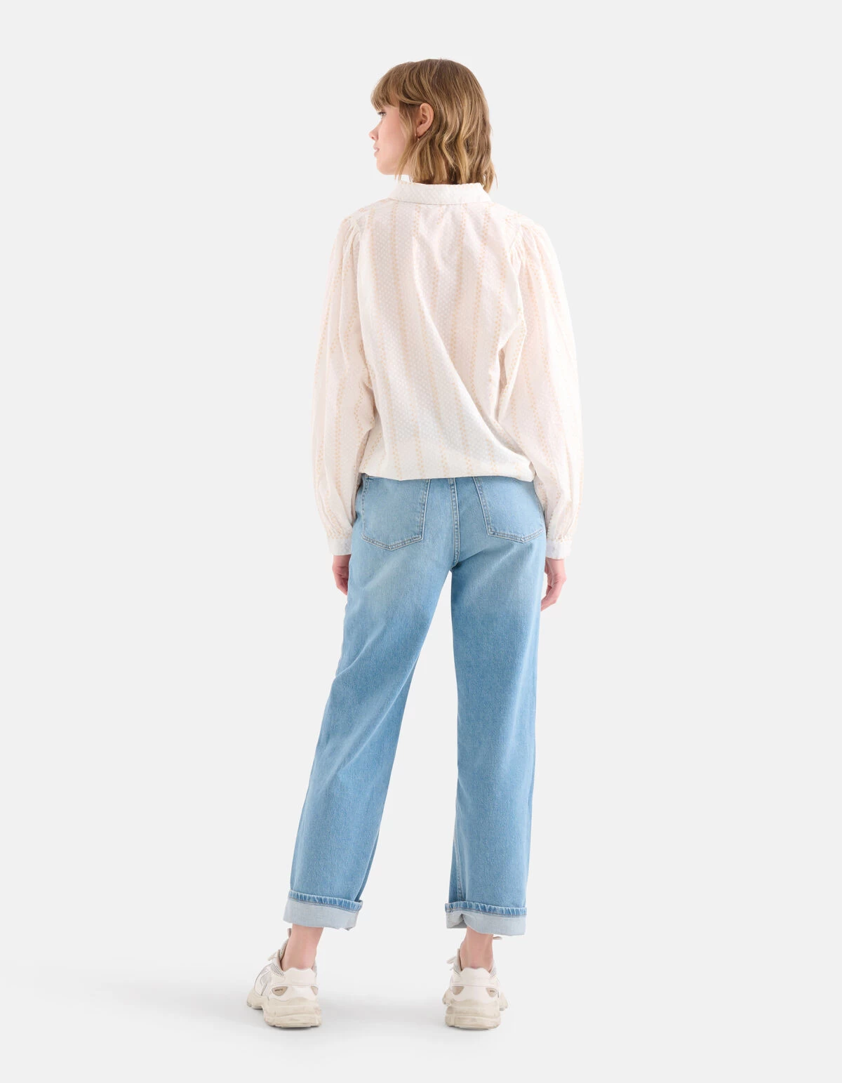 Lurex Blouse Gebroken Wit 3 Lurex Blouse Gebroken Wit - Afbeelding 3