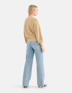 V-hals Trui Beige -Kleding Verkoop 05 1099709 87