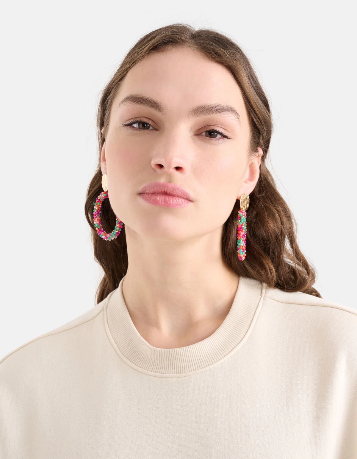 Gekleurde Beaded Oorbellen 2 Gekleurde Beaded Oorbellen - Afbeelding 2