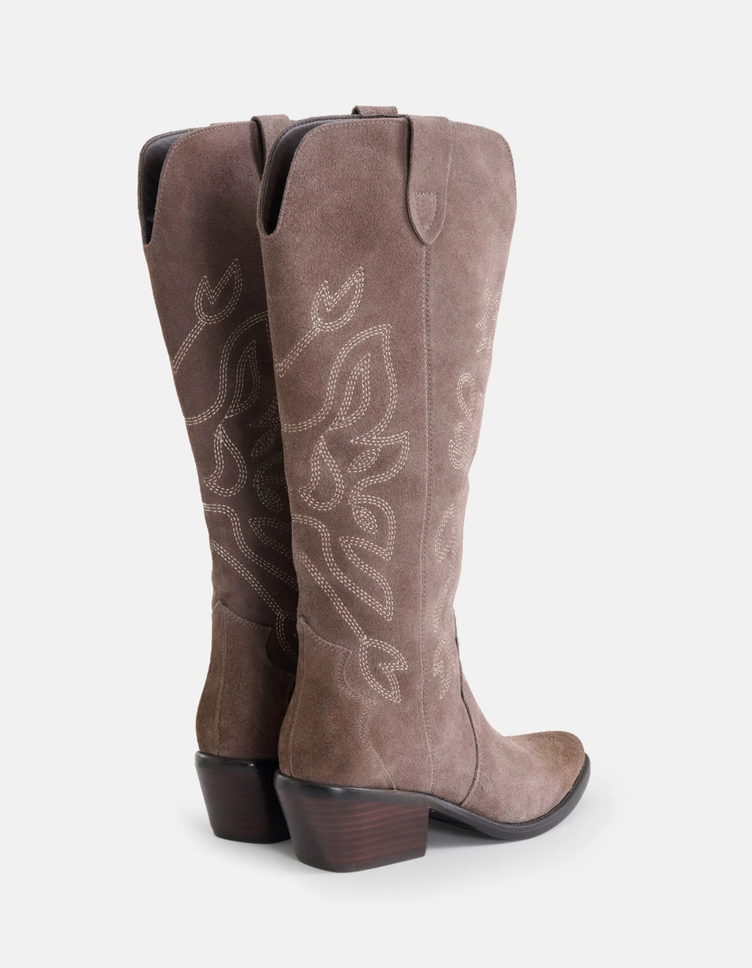 Suede Western Laarzen Taupe 2 Suede Western Laarzen Taupe - Afbeelding 2