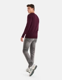 Crewneck Trui Bordeaux -Kleding Verkoop 05 1101677 72