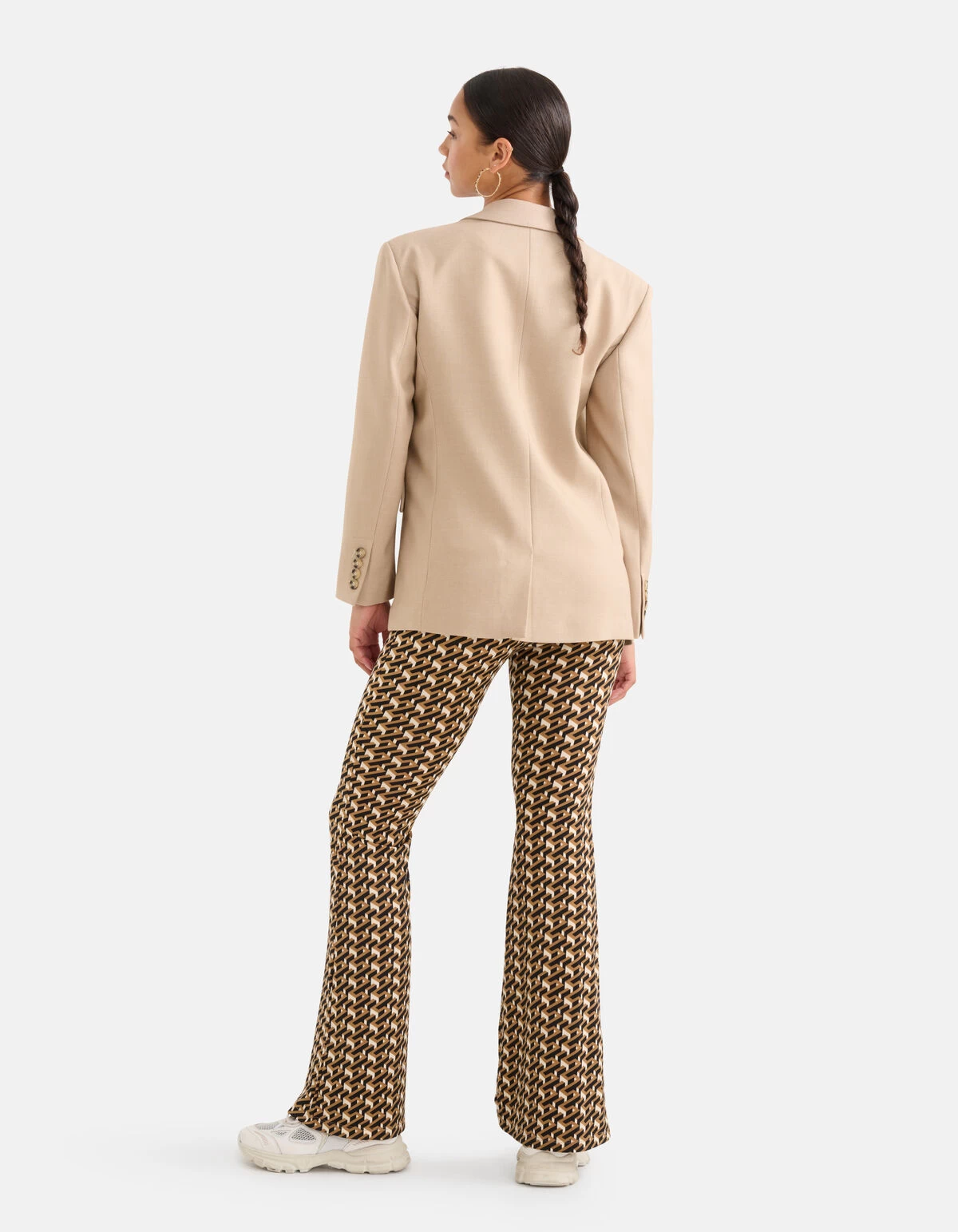 Flared Broek Bruin 3 Flared Broek Bruin - Afbeelding 3