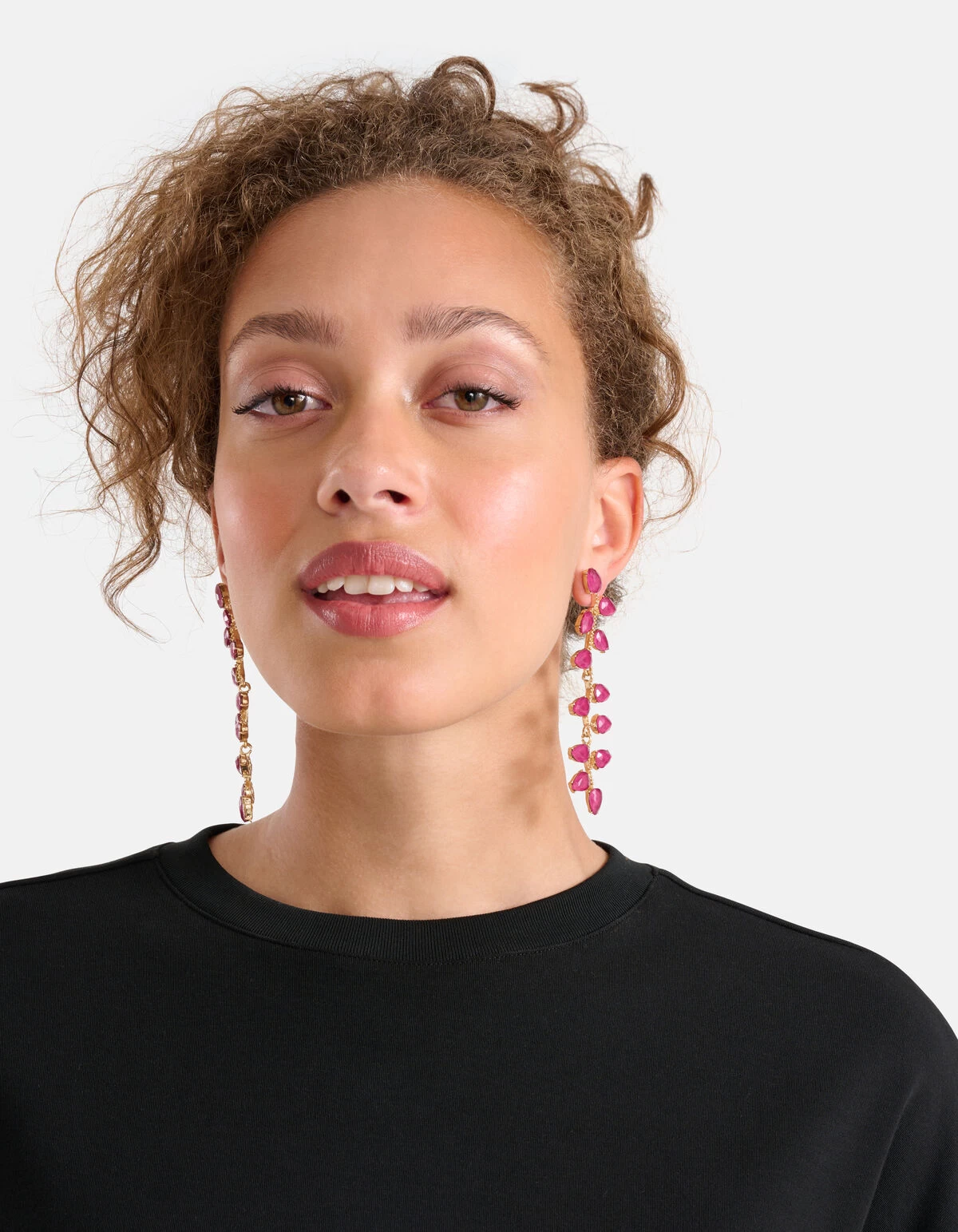 Leaf Oorbellen Paars 2 Leaf Oorbellen Paars - Afbeelding 2