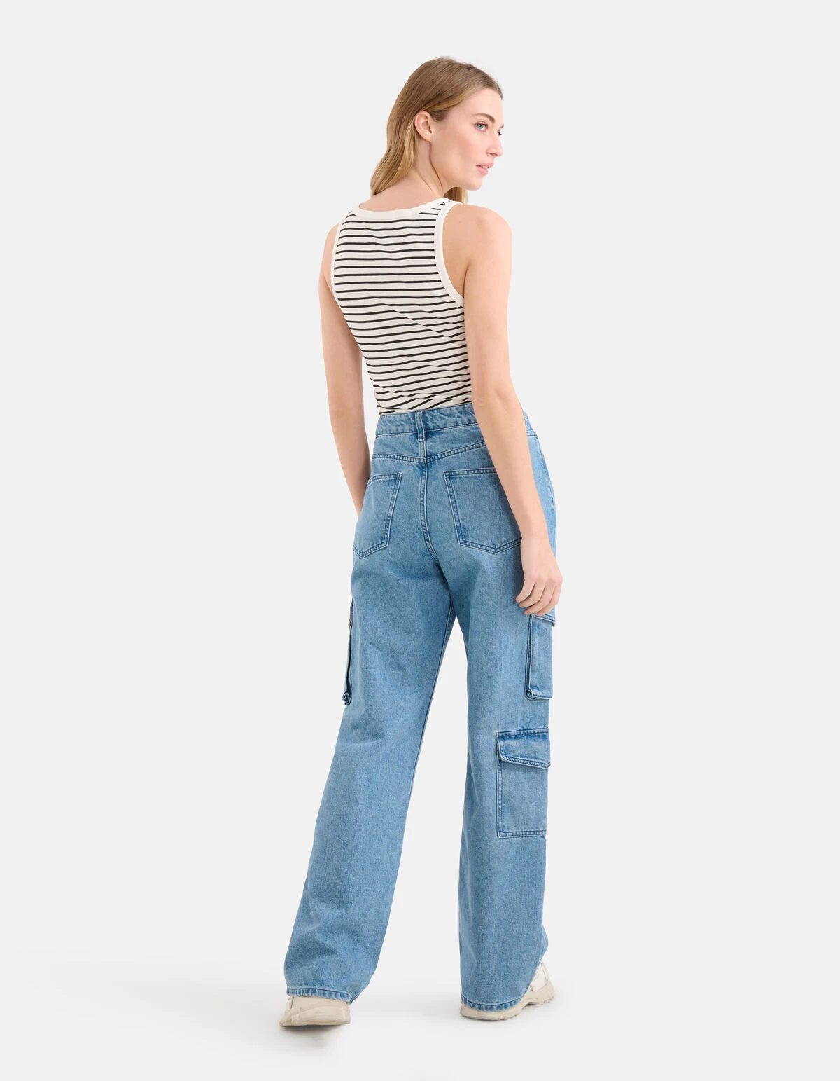 Gestreepte Tanktop Zwart/Wit 3 Gestreepte Tanktop Zwart/Wit - Afbeelding 3