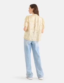 Jacquard Lurex Top Gebroken Wit -Kleding Verkoop 05 1102828 2