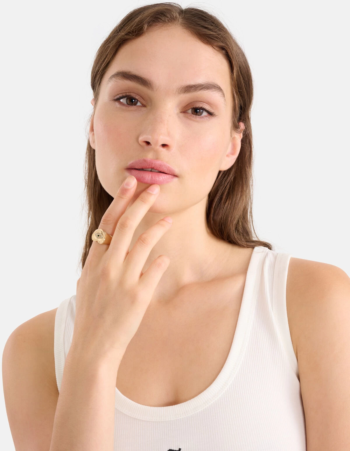 Hart Ring Goud 2 Hart Ring Goud - Afbeelding 2