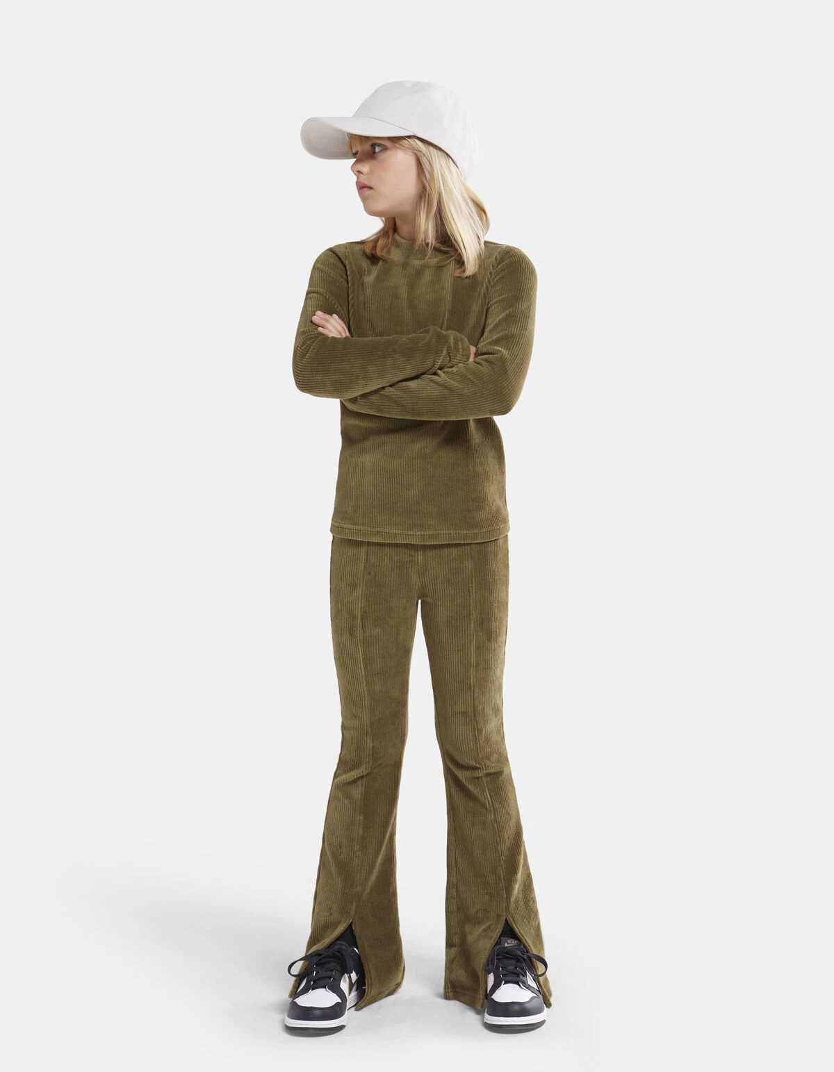 Ribstof Top Donkergroen 1 Ribstof Top Donkergroen