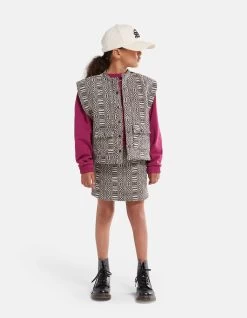 Jacquard Gilet Zwart