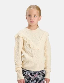 Cable Trui Gebroken Wit