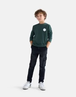 Structuur T-shirt Donkergroen