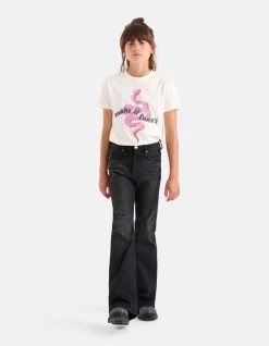 Funky Artwork T-shirt Gebroken Wit