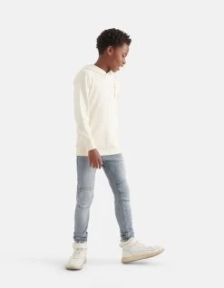 Biker Skinny Jeans Blauw/Grijs