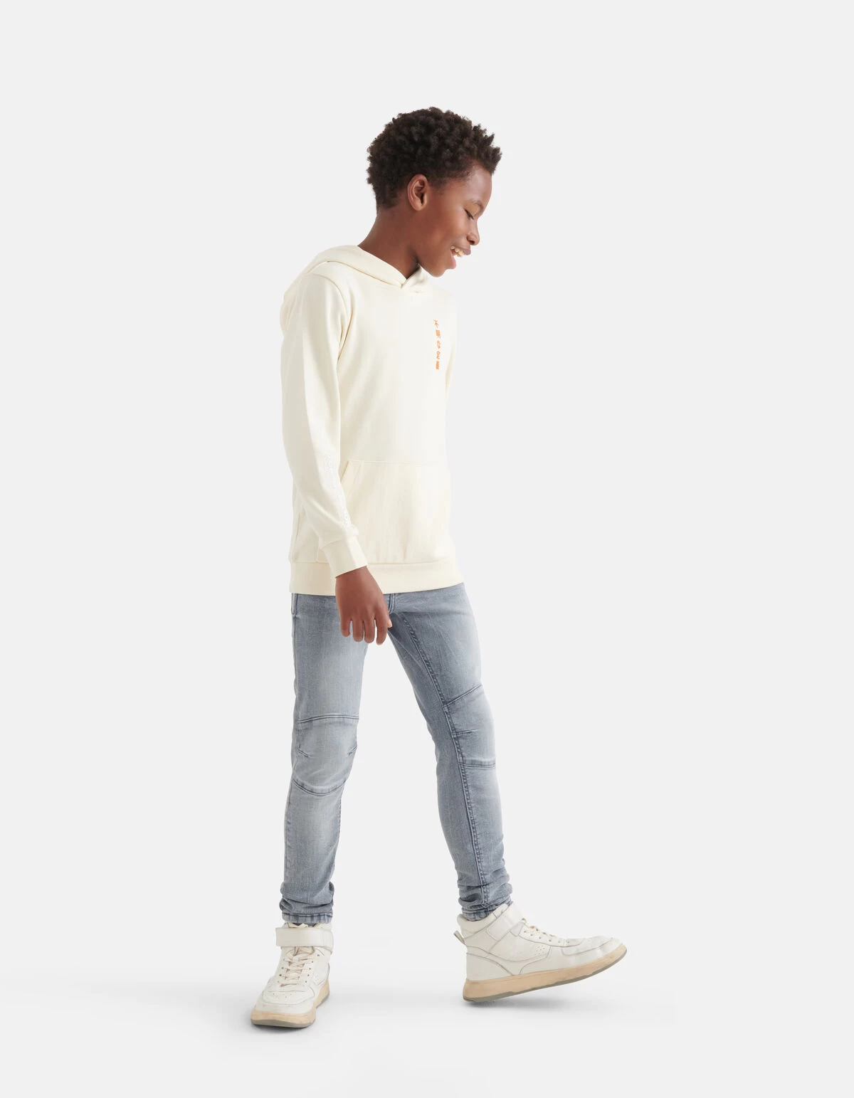 Biker Skinny Jeans Blauw/Grijs 1 Biker Skinny Jeans Blauw/Grijs