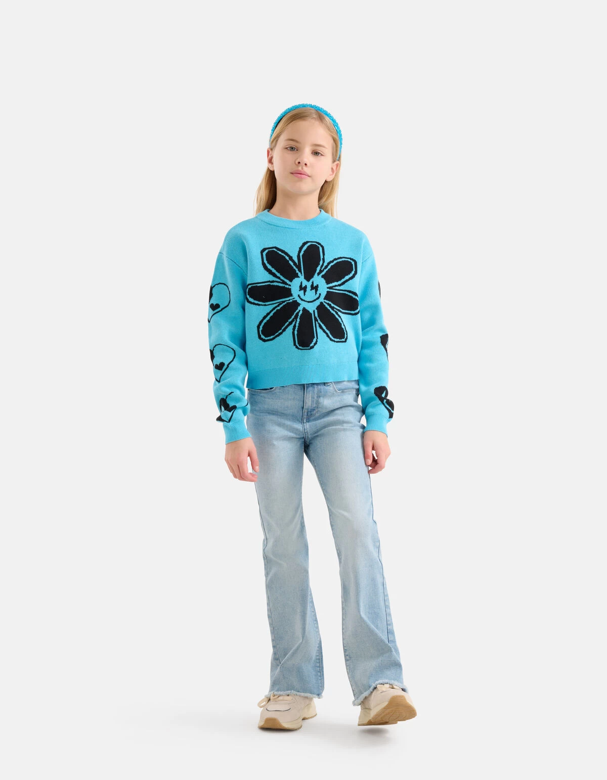 Flared Fit Jeans Bleached 1 Flared Fit Jeans Bleached