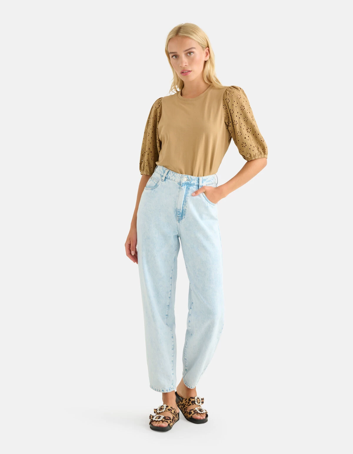 Embroidery Top Beige 1 Embroidery Top Beige