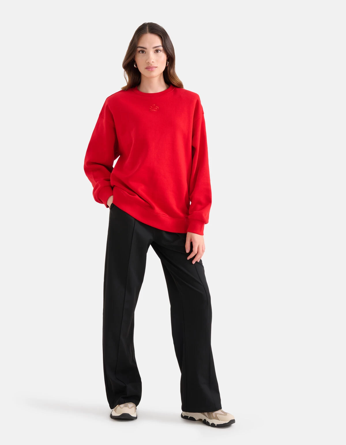 Padded Sweater Rood 1 Padded Sweater Rood