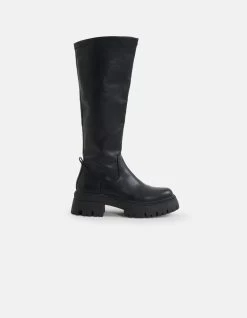 Chunky Stretch Laarzen Zwart