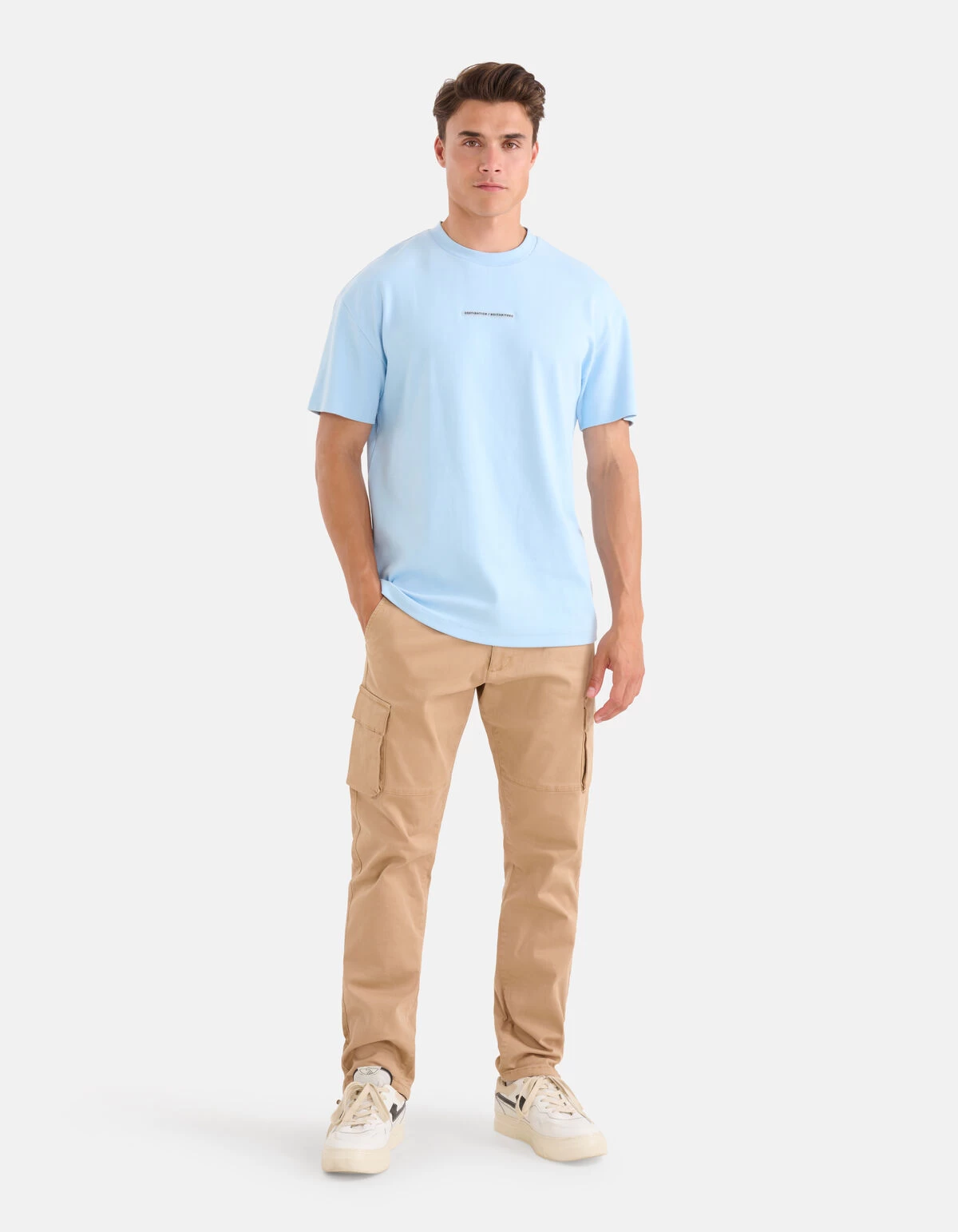 Badge T-shirt Lichtblauw 1 Badge T-shirt Lichtblauw