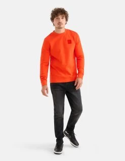 Embroided Sweater Rood