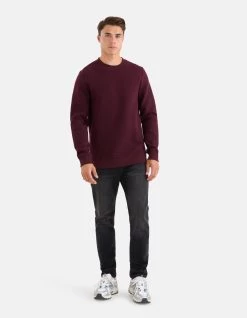 Geometrische Sweater Bordeaux
