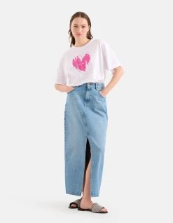 Artwork T-shirt Roze