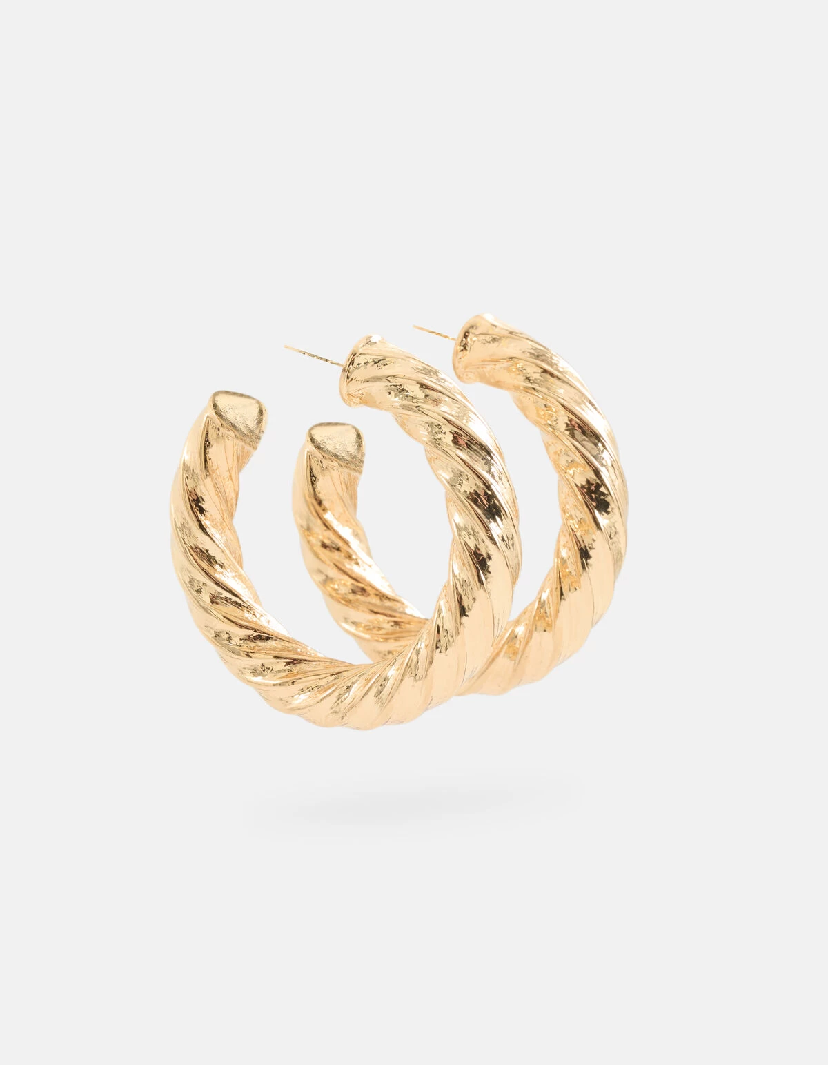 Twisted Hoop Oorbellen Goud 1 Twisted Hoop Oorbellen Goud