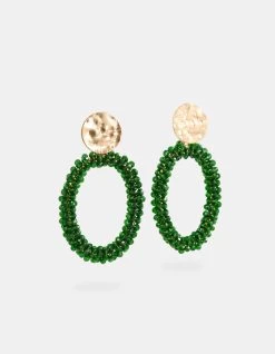 Beaded Oorbellen Groen