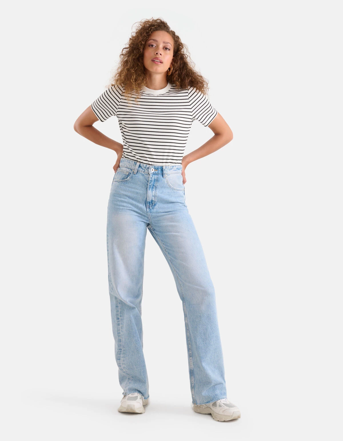 Gestreepte Top Zwart/Wit 1 Gestreepte Top Zwart/Wit