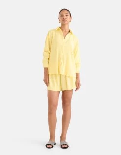 Crinkle Blouse Geel