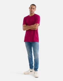 Structuur T-shirt Fuchsia