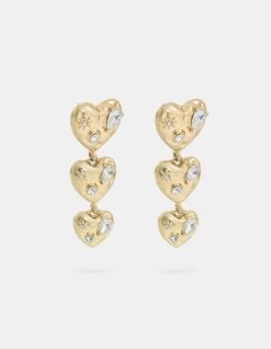 Multi Heart Oorbellen Goud