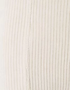 Ribstof Split Broek Gebroken Wit -Kleding Verkoop 08 1097464 2