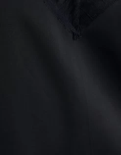 Satijnen Lace Top Zwart -Kleding Verkoop 08 1098224 10