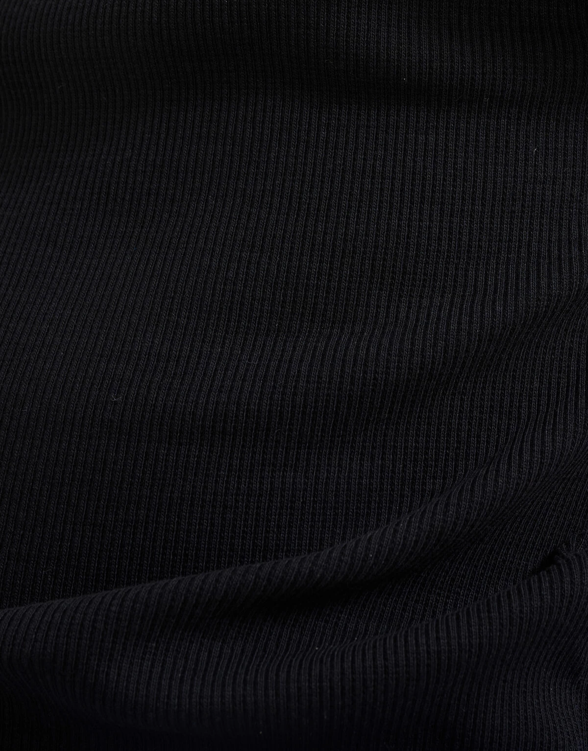 Ruffle Rib Top Zwart 7 Ruffle Rib Top Zwart - Afbeelding 7