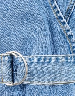 Denim Wrap Jurk Bleached -Kleding Verkoop 08 1100345 90