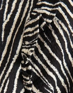 Zebra Crinkle Top Zwart -Kleding Verkoop 08 1100697 4