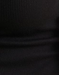 Asymmetrische Cut Out Top Zwart -Kleding Verkoop 08 1100725 10