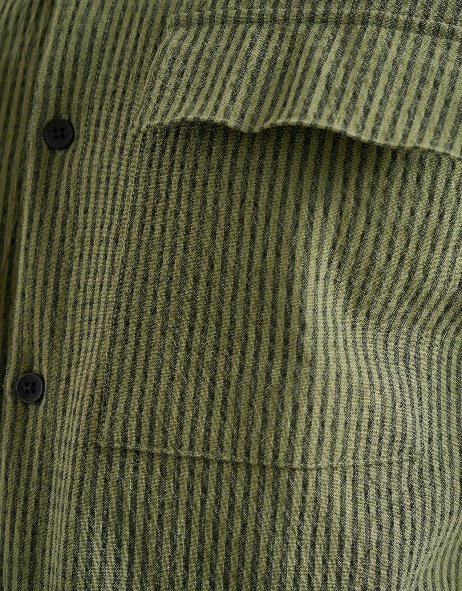 Gestreepte Seersucker Overhemd Groen 7 Gestreepte Seersucker Overhemd Groen - Afbeelding 7