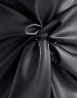 Vegan Leren Knot Jurk Zwart -Kleding Verkoop 08 1101219 10