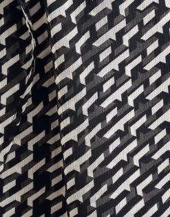 Grafische Chiffon Jurk Zwart/Wit 14 Grafische Chiffon Jurk Zwart/Wit -Kleding Verkoop 08 1101328 4