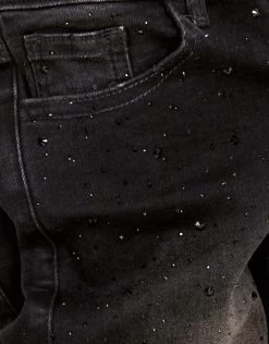 Strass Wide Leg Jeans Zwart -Kleding Verkoop 08 1101467 10