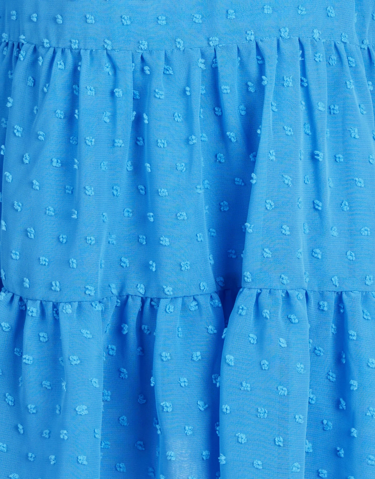 Chiffon Dot Jurk Blauw 7 Chiffon Dot Jurk Blauw - Afbeelding 7