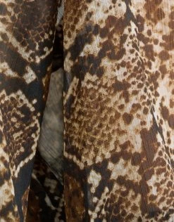 Chiffon Slangenprint Blouse Bruin -Kleding Verkoop 08 1101744 83