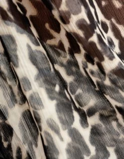 Chiffon Panterprint Blouse Zwart/Beige -Kleding Verkoop 08 1101746 4