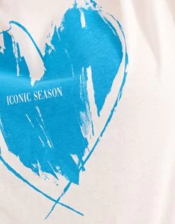 Print T-shirt Blauw -Kleding Verkoop 08 1101941 51